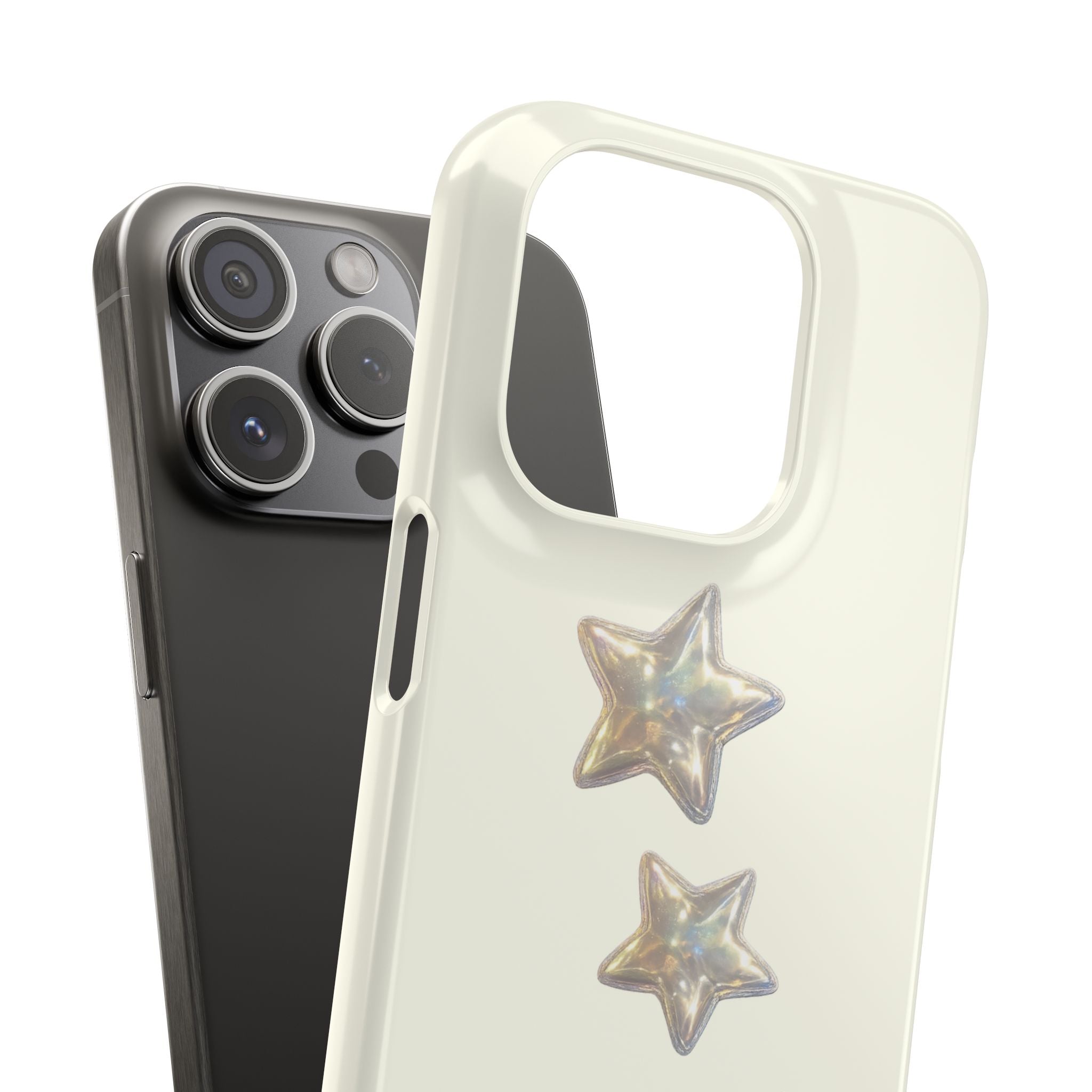 CHARLIE- SILVER IRIDESCENT STAR