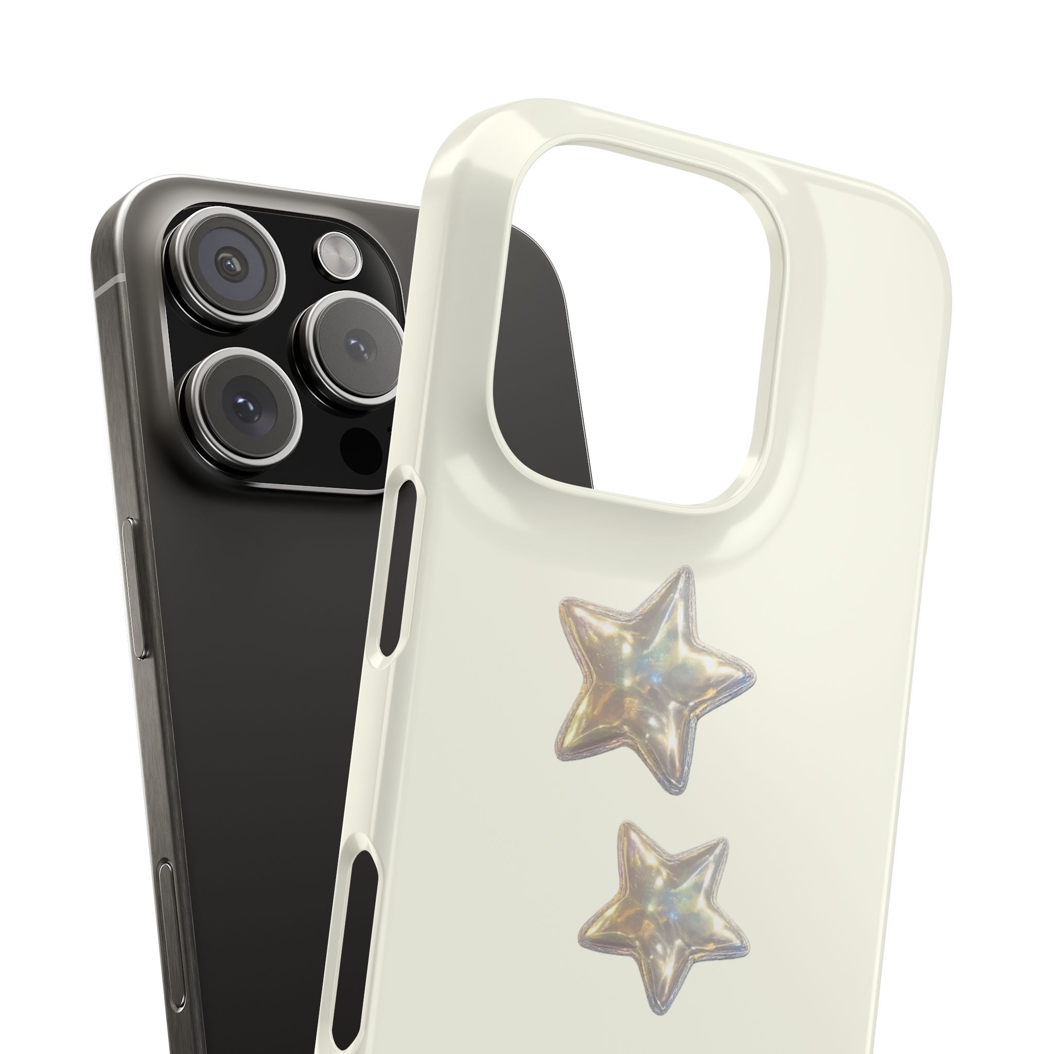 CHARLIE- SILVER IRIDESCENT STAR