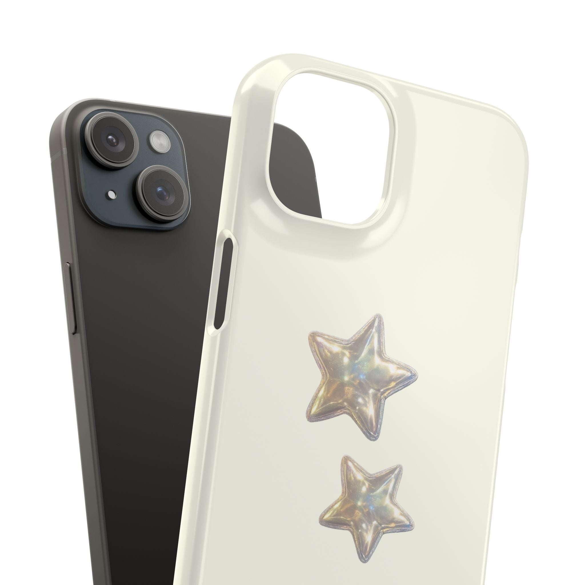 CHARLIE- SILVER IRIDESCENT STAR