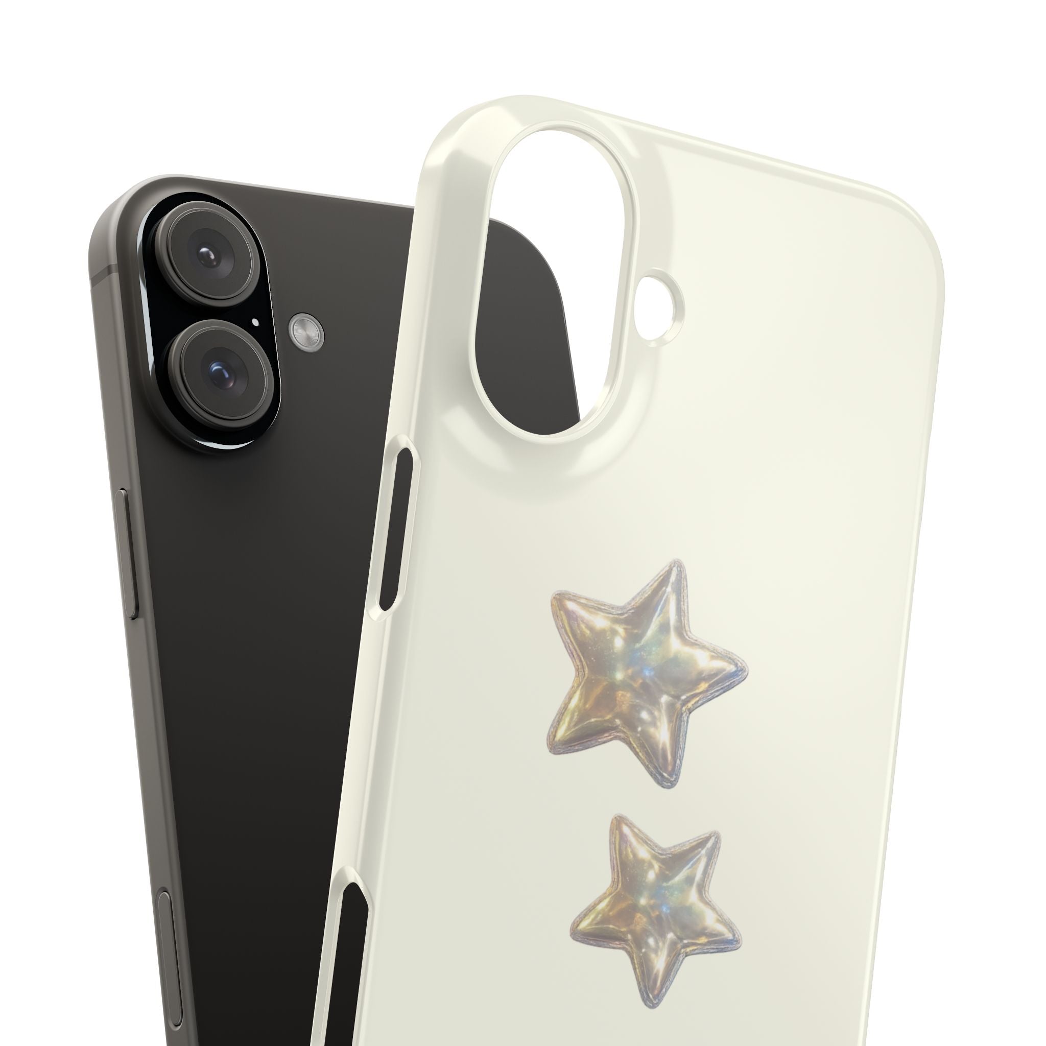 CHARLIE- SILVER IRIDESCENT STAR
